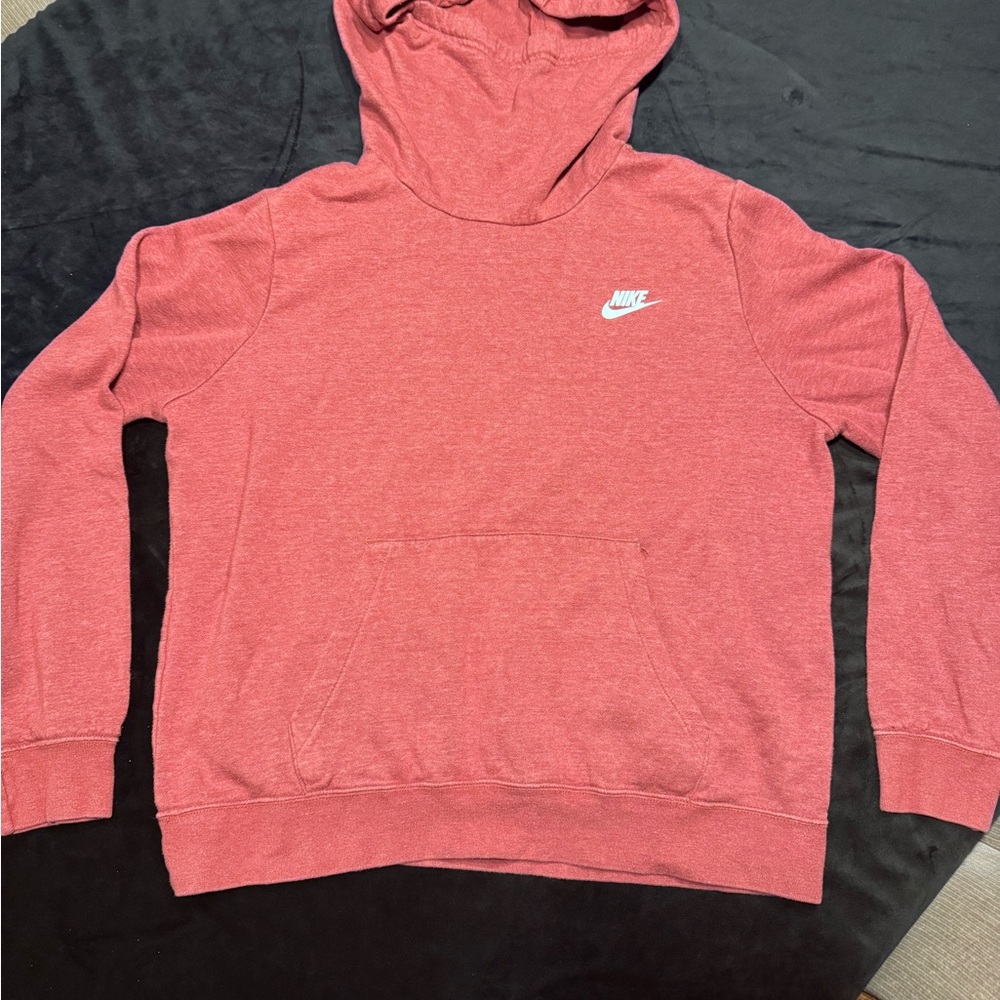 Nike Maroon Pullover Hoodie with White Swoosh Tag